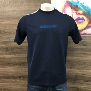 Vintage Y2K Nike Athletics T-Shirt Mens‎ Large Gray Tag Mock Neck Activewear